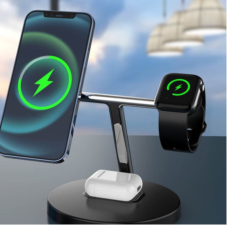 Chargeur magnétique sans fil - trois en un